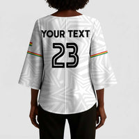 Custom Football 2026 Ghana Kimono Sleeve Blouse Black Stars Go Glory
