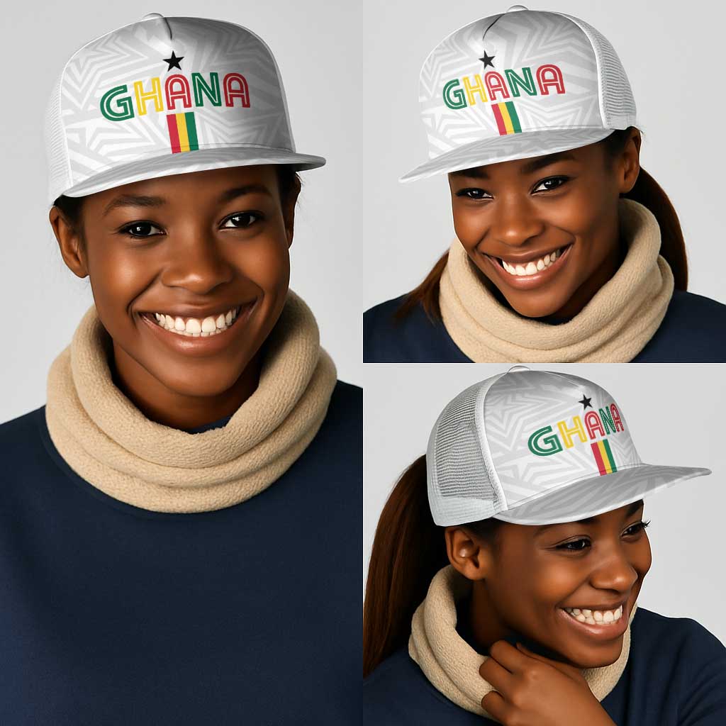 Football 2026 Ghana Mesh Trucker Cap Black Stars Go Glory