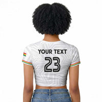 Custom Football 2026 Ghana Raglan Cropped T shirt Black Stars Go Glory