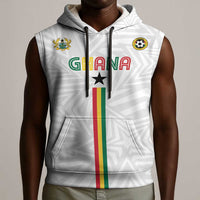 Custom Football 2026 Ghana Sleeveless Hoodie Black Stars Go Glory