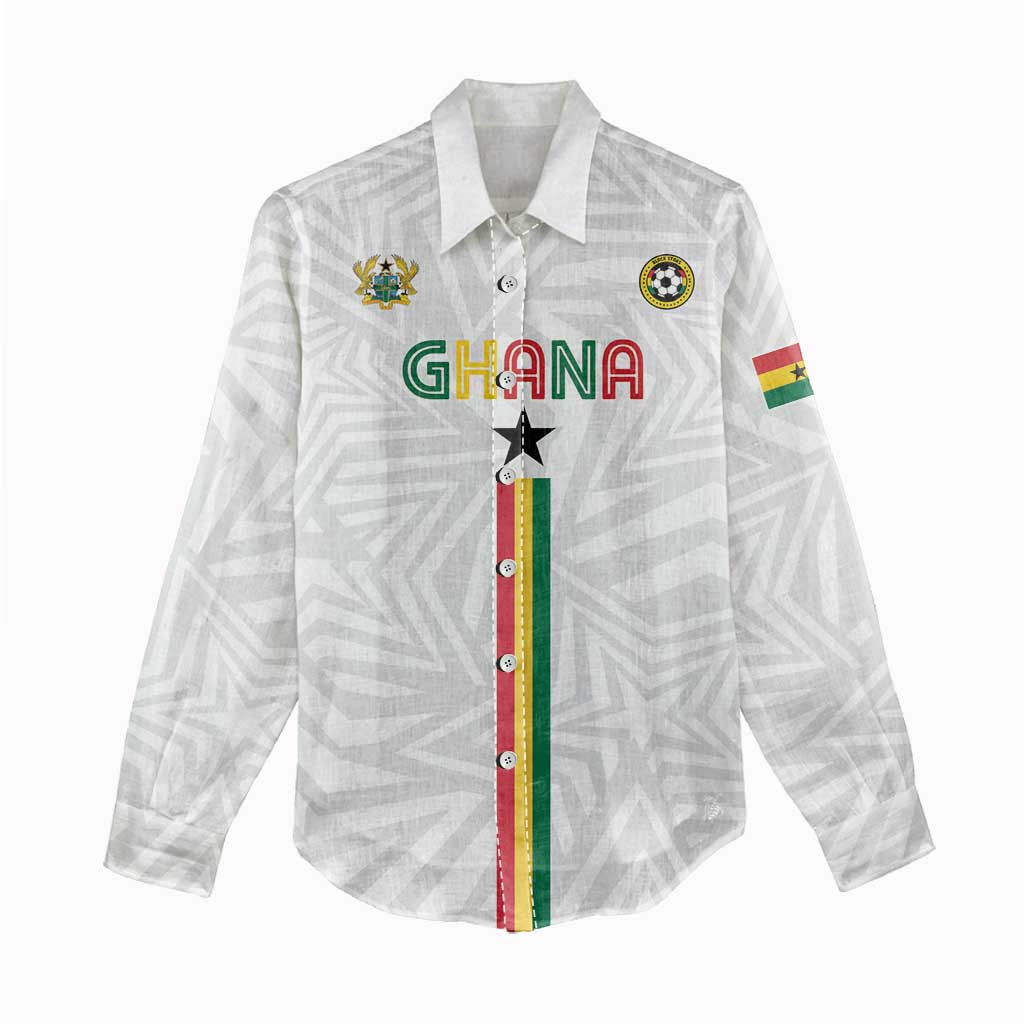 Custom Football 2026 Ghana Women Casual Shirt Black Stars Go Glory