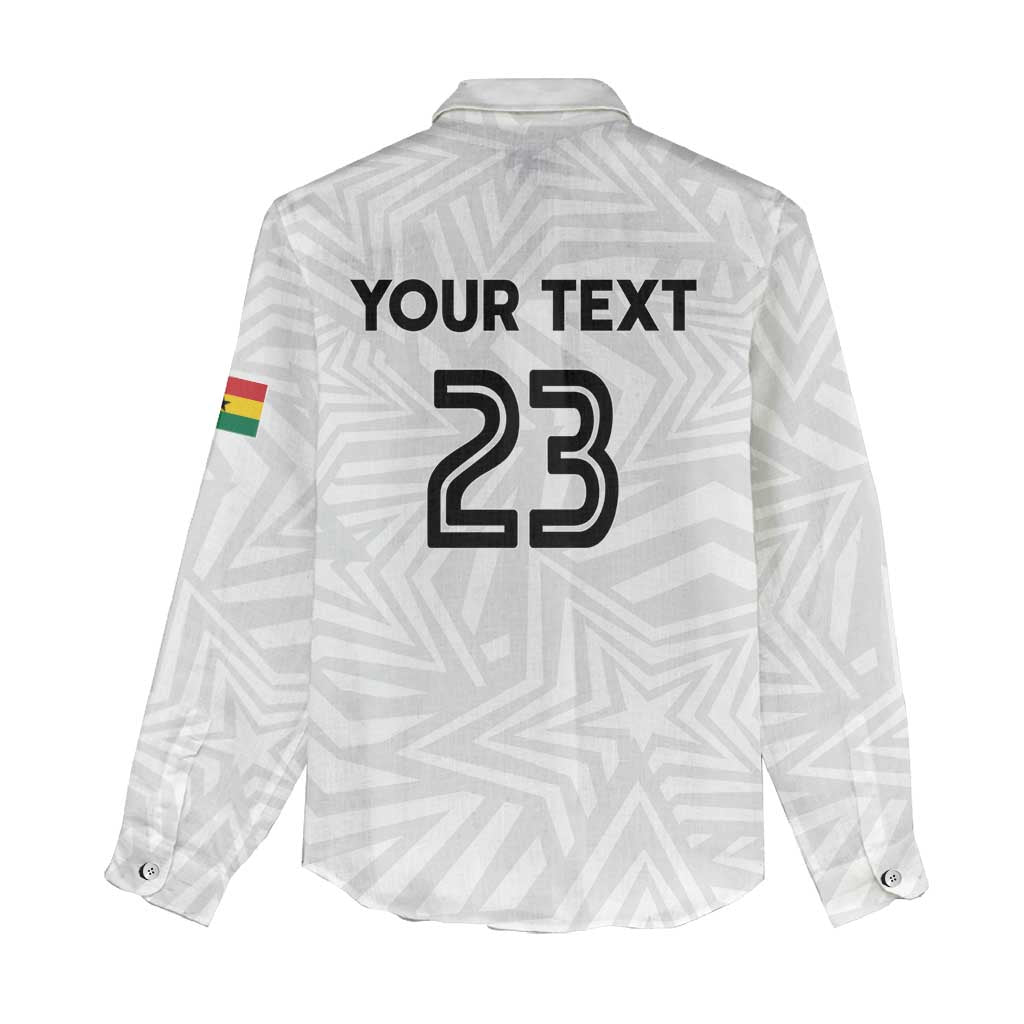 Custom Football 2026 Ghana Women Casual Shirt Black Stars Go Glory