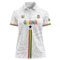 Custom Football 2026 Ghana Women Polo Shirt Black Stars Go Glory