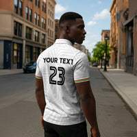 Custom Football 2026 Ghana Zipper Polo Shirt Black Stars Go Glory