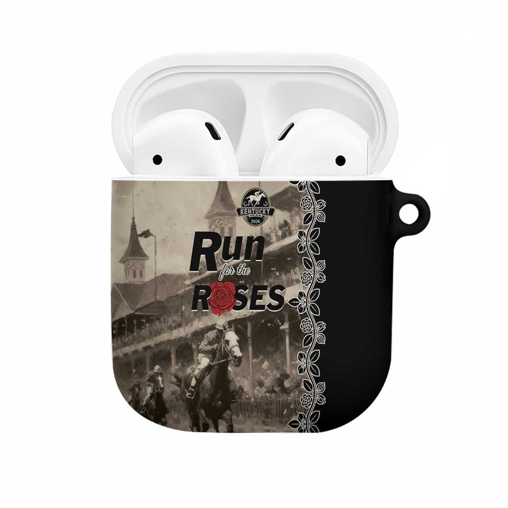 Kentucky Run For The Rose AirPods Case Beige Rose Floral