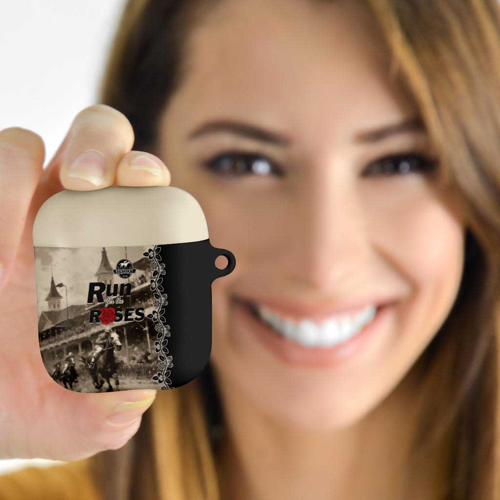 Kentucky Run For The Rose AirPods Case Beige Rose Floral