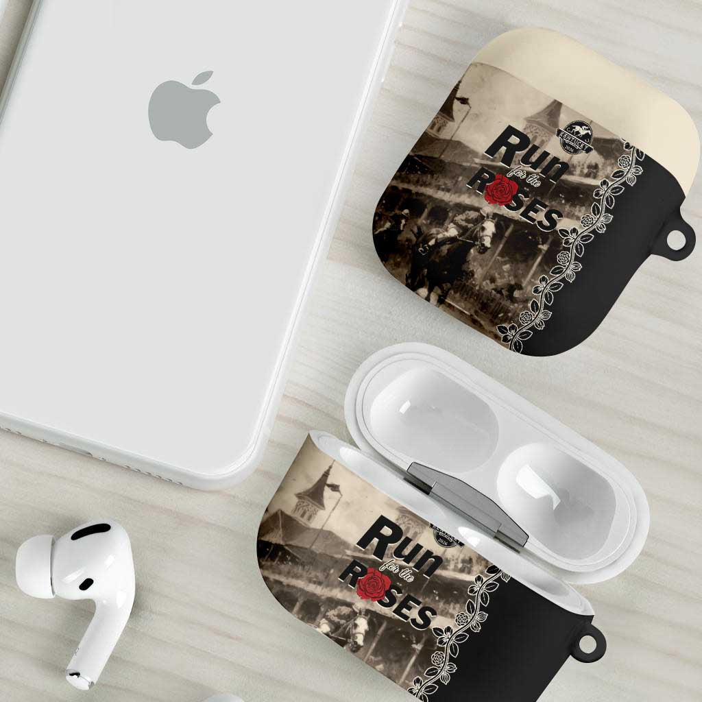 Kentucky Run For The Rose AirPods Case Beige Rose Floral