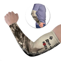 Personalized Kentucky Run For The Rose Arm Sleeves Beige Rose Floral