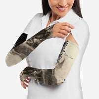 Personalized Kentucky Run For The Rose Arm Sleeves Beige Rose Floral