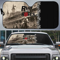 Kentucky Run For The Rose Auto Sun Shade Beige Rose Floral