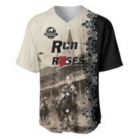 Personalized Kentucky Run For The Rose Baseball Jersey Beige Rose Floral