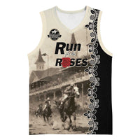 Personalized Kentucky Run For The Rose Basketball Jersey Beige Rose Floral