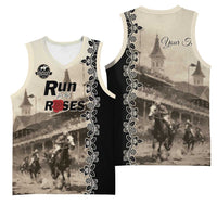 Personalized Kentucky Run For The Rose Basketball Jersey Beige Rose Floral