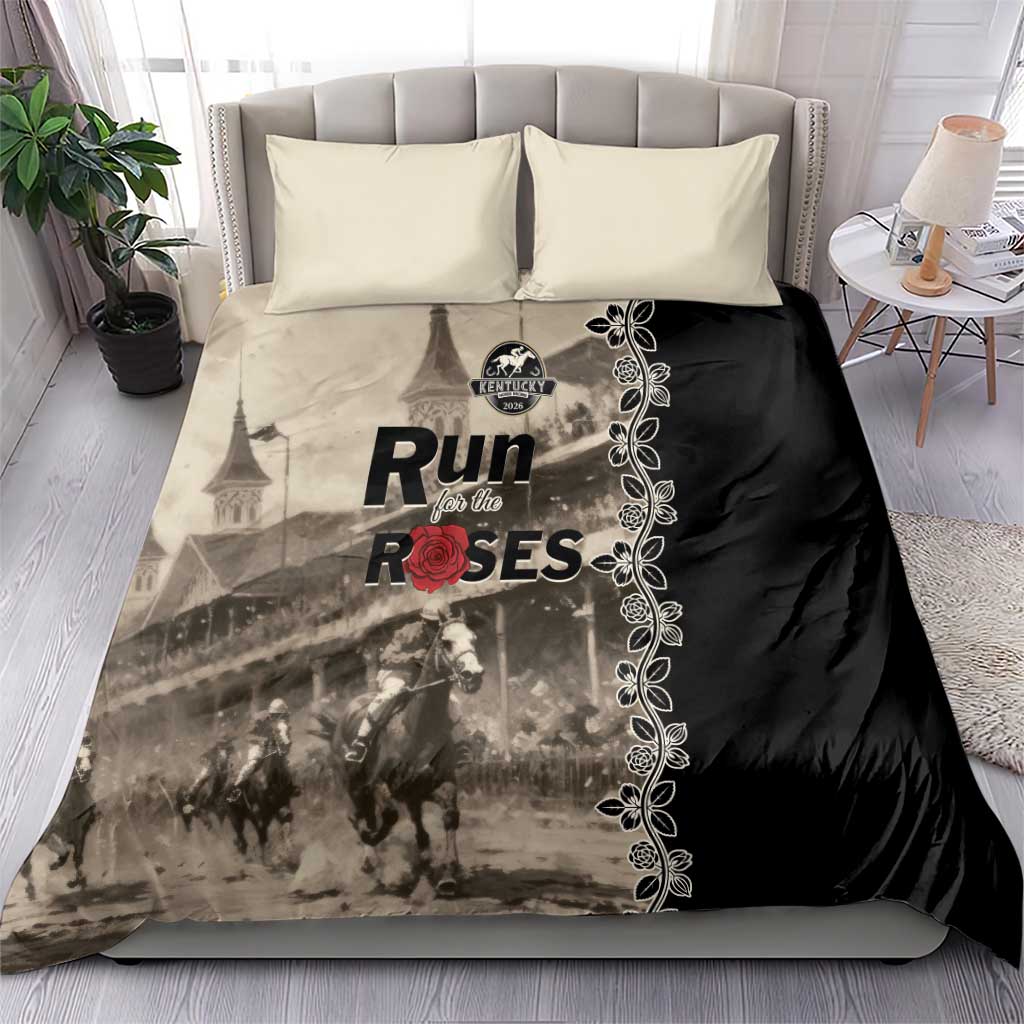 Kentucky Run For The Rose Bedding Set Beige Rose Floral