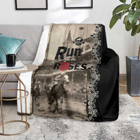 Kentucky Run For The Rose Blanket Beige Rose Floral