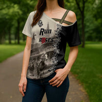 Personalized Kentucky Run For The Rose Cross Shoulder Shirt Beige Rose Floral