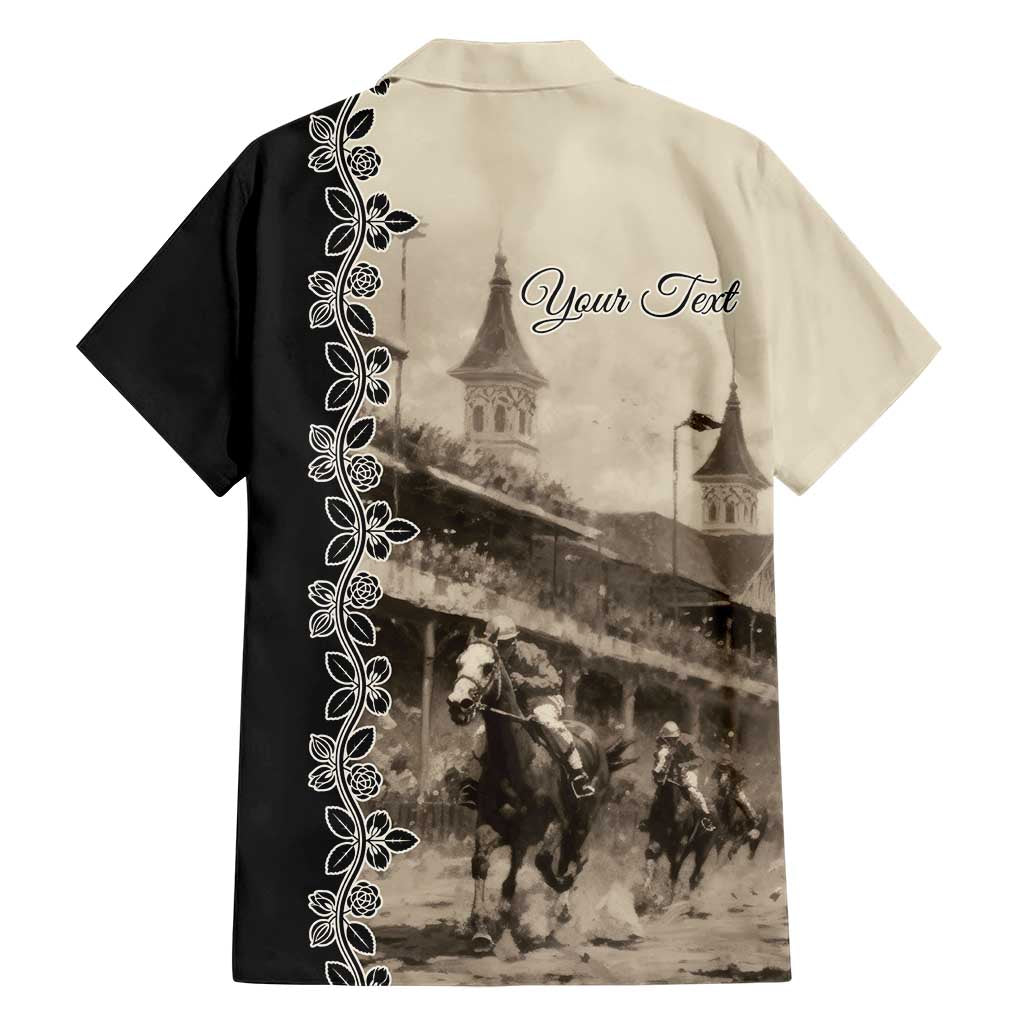 Personalized Kentucky Run For The Rose Hawaiian Shirt Beige Rose Floral