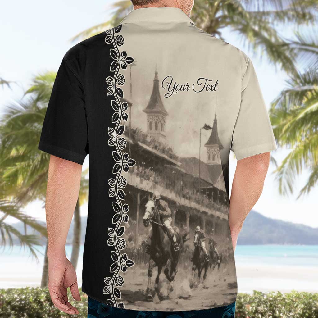 Personalized Kentucky Run For The Rose Hawaiian Shirt Beige Rose Floral
