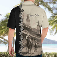 Personalized Kentucky Run For The Rose Hawaiian Shirt Beige Rose Floral