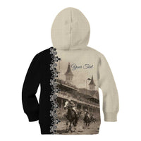 Personalized Kentucky Run For The Rose Kid Hoodie Beige Rose Floral