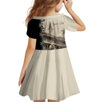 Personalized Kentucky Run For The Rose Kid Short Sleeve Dress Beige Rose Floral