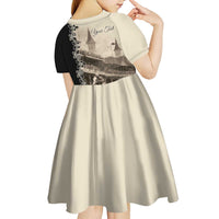 Personalized Kentucky Run For The Rose Kid Short Sleeve Dress Beige Rose Floral