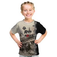 Personalized Kentucky Run For The Rose Kid T Shirt Beige Rose Floral