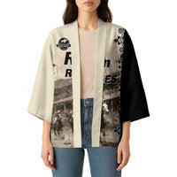 Personalized Kentucky Run For The Rose Kimono Beige Rose Floral