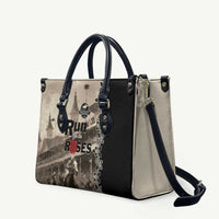 Kentucky Run For The Rose Leather Bag Beige Rose Floral