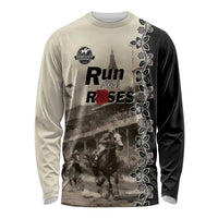 Personalized Kentucky Run For The Rose Long Sleeve Shirt Beige Rose Floral