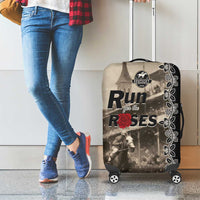 Kentucky Run For The Rose Luggage Cover Beige Rose Floral
