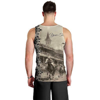 Personalized Kentucky Run For The Rose Men Tank Top Beige Rose Floral
