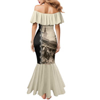 Personalized Kentucky Run For The Rose Mermaid Dress Beige Rose Floral