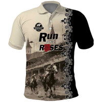 Personalized Kentucky Run For The Rose Polo Shirt Beige Rose Floral