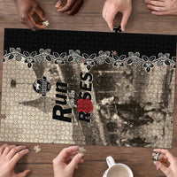 Kentucky Run For The Rose Puzzle Beige Rose Floral
