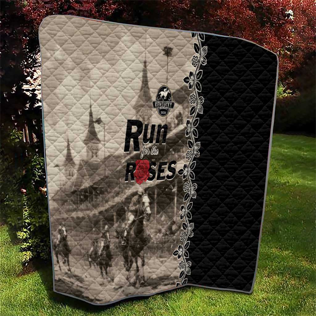 Kentucky Run For The Rose Quilt Beige Rose Floral