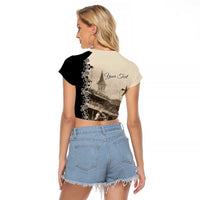 Personalized Kentucky Run For The Rose Raglan Cropped T Shirt Beige Rose Floral