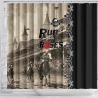 Kentucky Run For The Rose Shower Curtain Beige Rose Floral