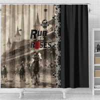 Kentucky Run For The Rose Shower Curtain Beige Rose Floral