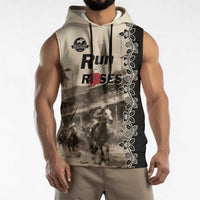 Personalized Kentucky Run For The Rose Sleeveless Hoodie Beige Rose Floral
