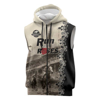 Personalized Kentucky Run For The Rose Sleeveless Zip Hoodie Beige Rose Floral