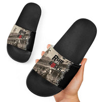 Kentucky Run For The Rose Slide Sandals Beige Rose Floral