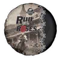 Kentucky Run For The Rose Spare Tire Cover Beige Rose Floral