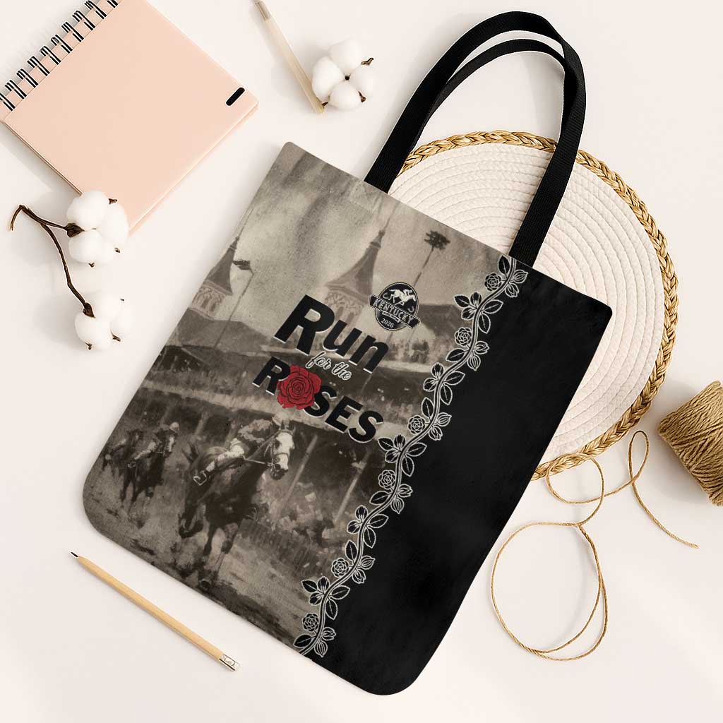 Kentucky Run For The Rose Tote Bag Beige Rose Floral