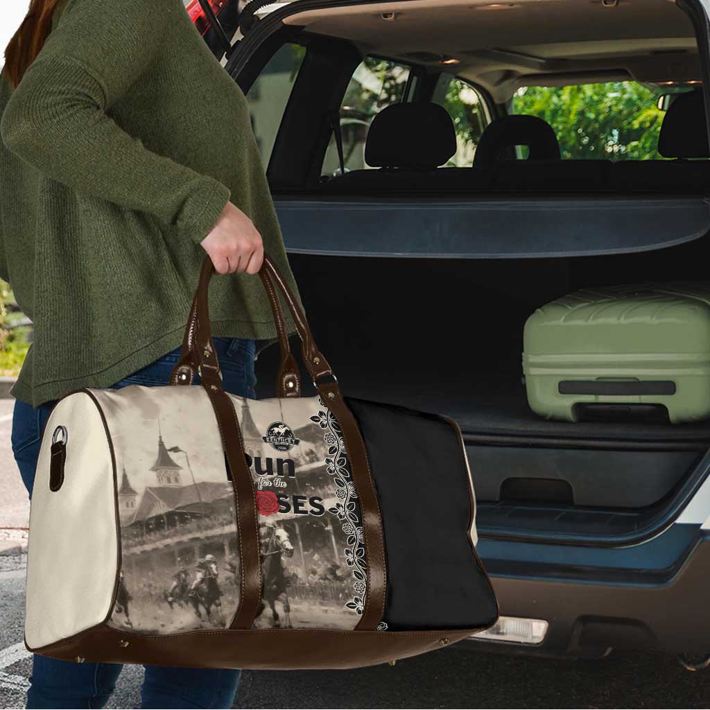 Kentucky Run For The Rose Travel Bag Beige Rose Floral