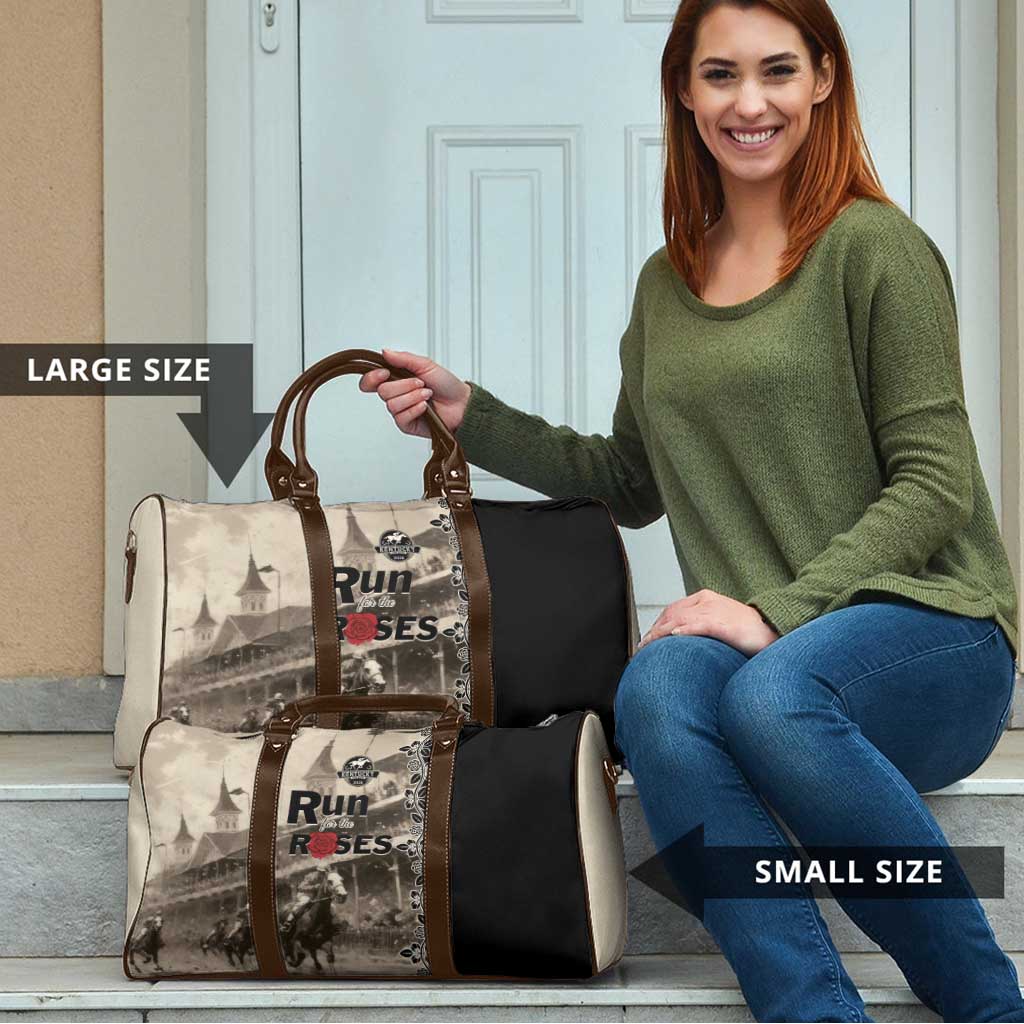 Kentucky Run For The Rose Travel Bag Beige Rose Floral