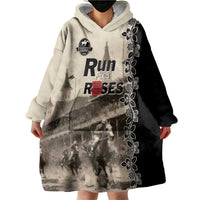Personalized Kentucky Run For The Rose Wearable Blanket Hoodie Beige Rose Floral