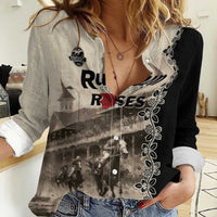Personalized Kentucky Run For The Rose Women Casual Shirt Beige Rose Floral