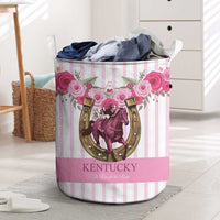 Kentucky Horse Racing Laundry Basket Run For The Rose