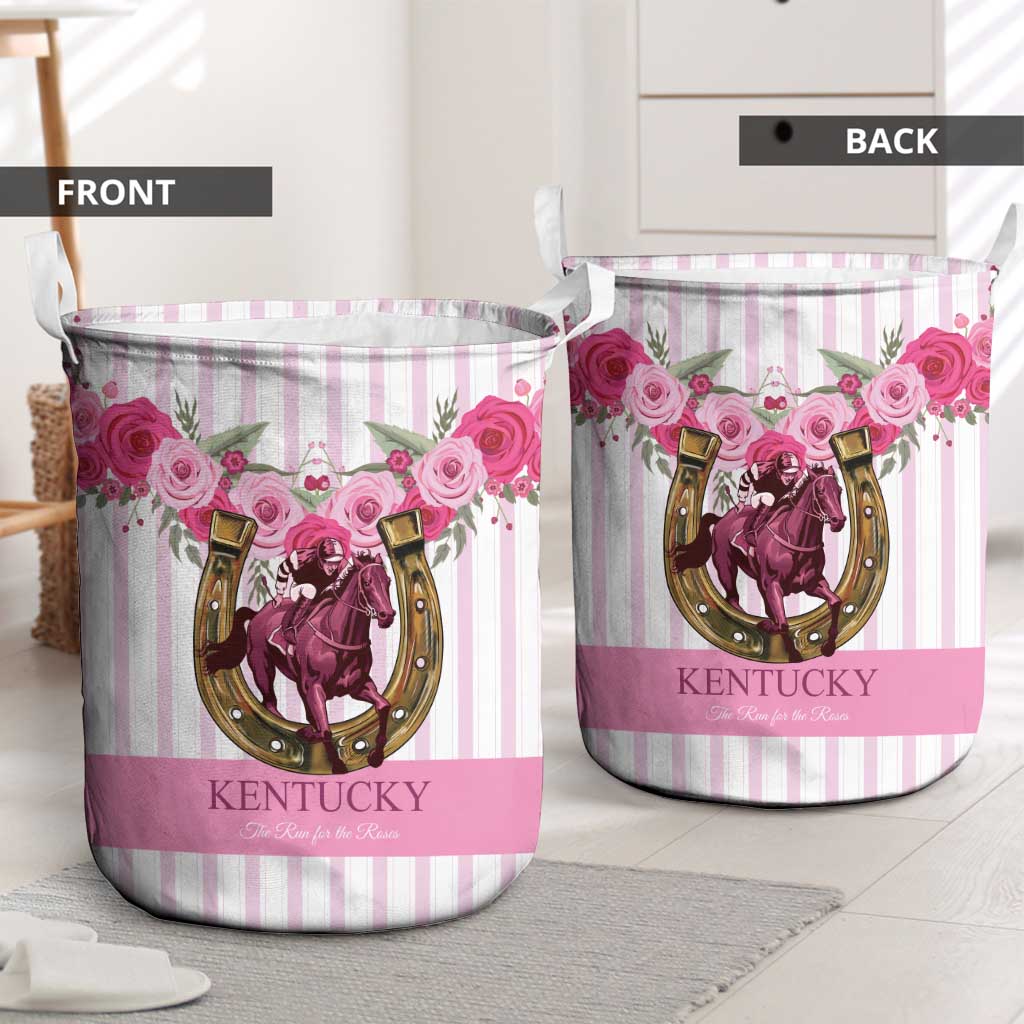 Kentucky Horse Racing Laundry Basket Run For The Rose